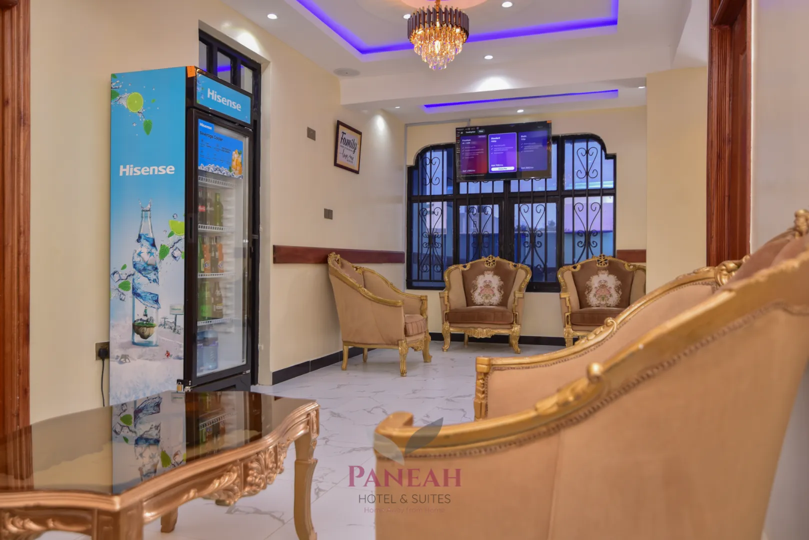 The warm, welcoming interior of Paneah Hotel & Suites